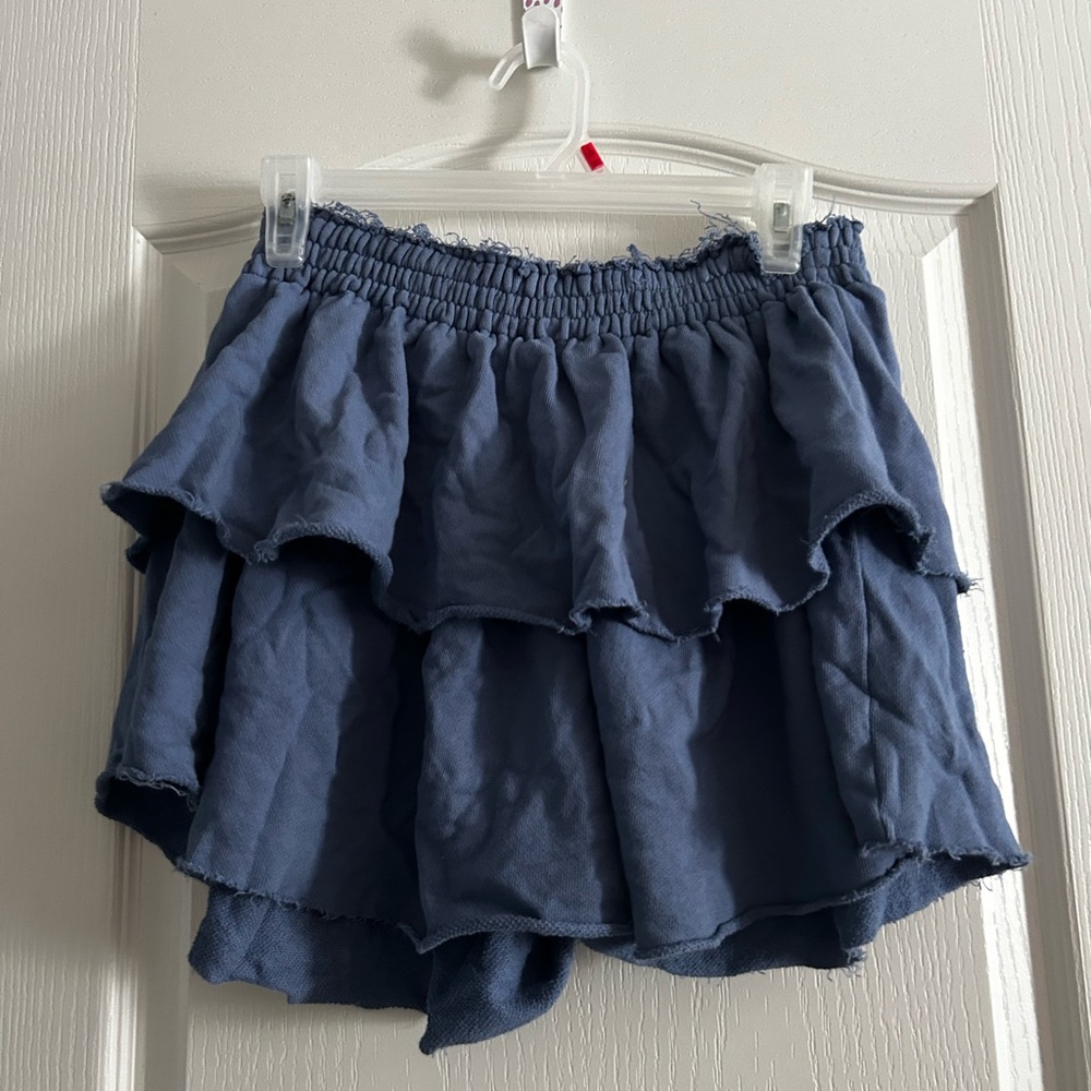 Blue Ruffle Skirt
